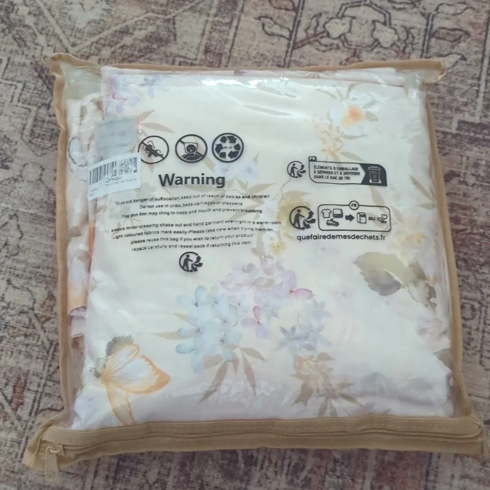 100% Cotton Duvet Cover King Size – Elegent Yellow Floral Duvet Cover Set New